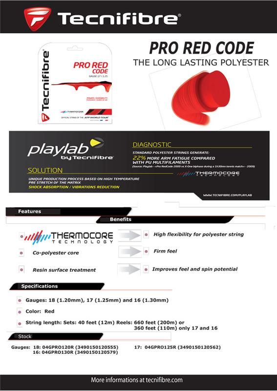 Tenis struna Tecnifibre Pro Redcode - kolut 200m