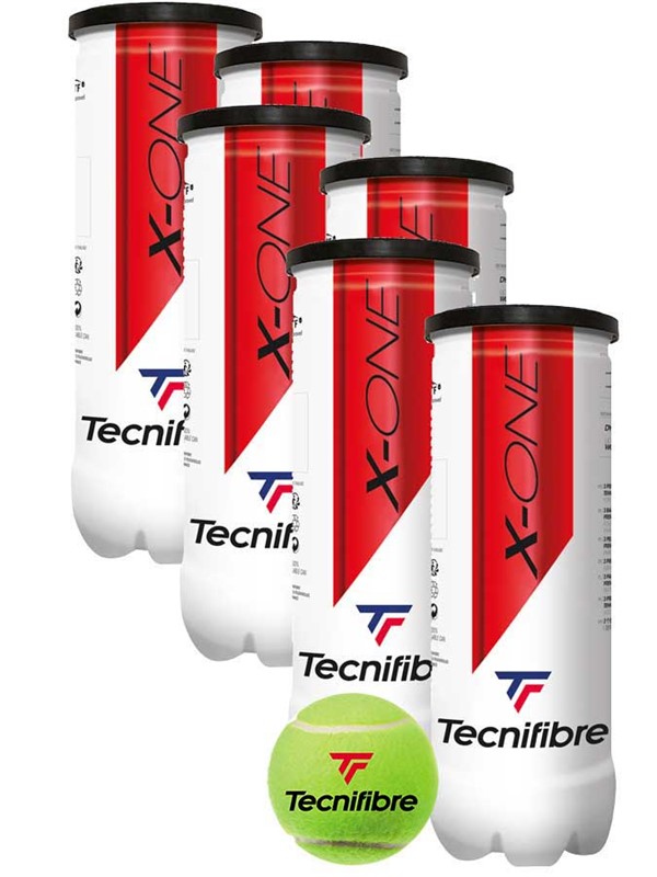 6 x Tenis žogice Tecnifibre X-One 3 (18 žogic)